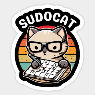 Sudoku Cat Suducat Sticker